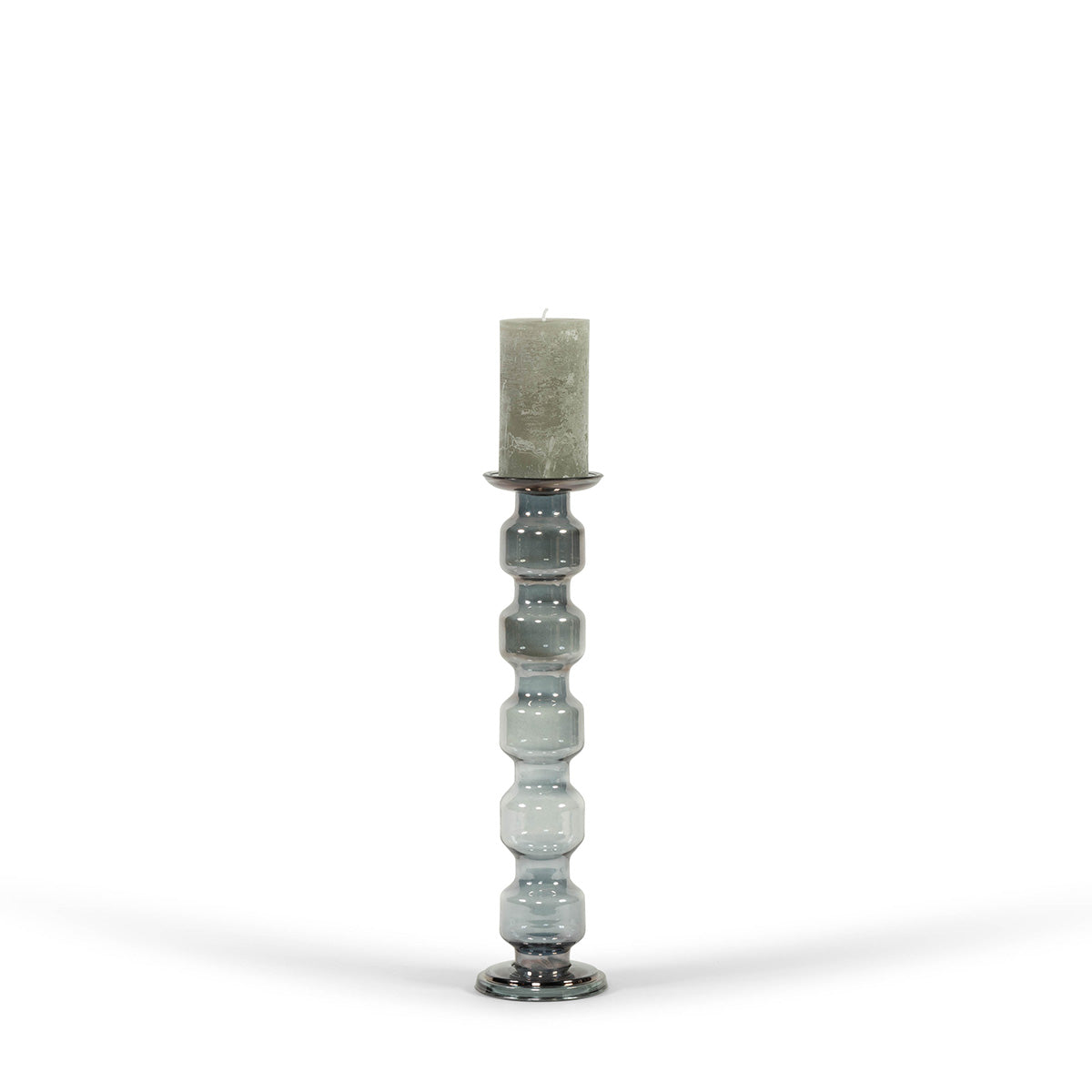 Glass chandelier rolls, grey luster no