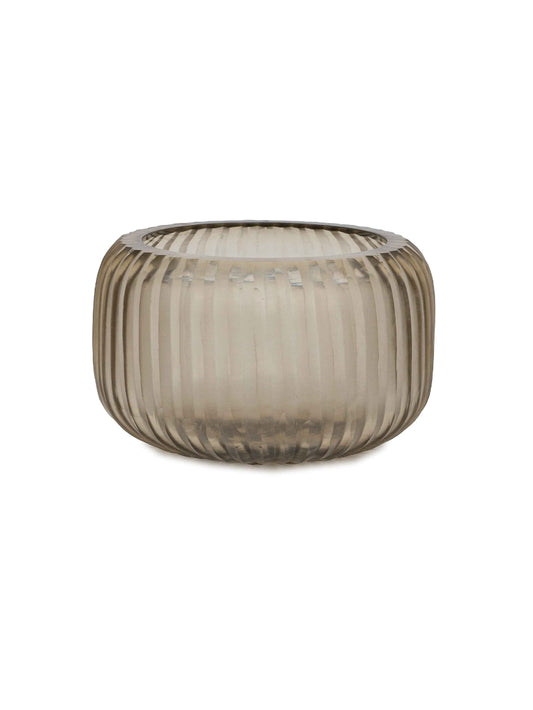 Bombyxx Luster Theelicht – Smoke Glas Windlicht