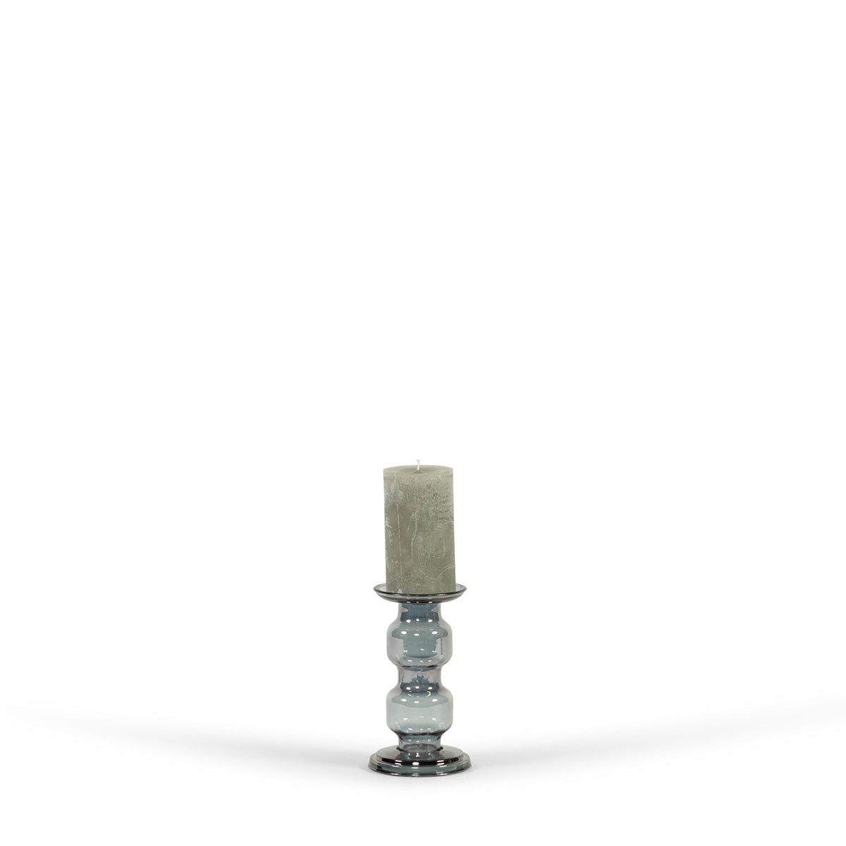 Glass chandelier rolls, grey luster no