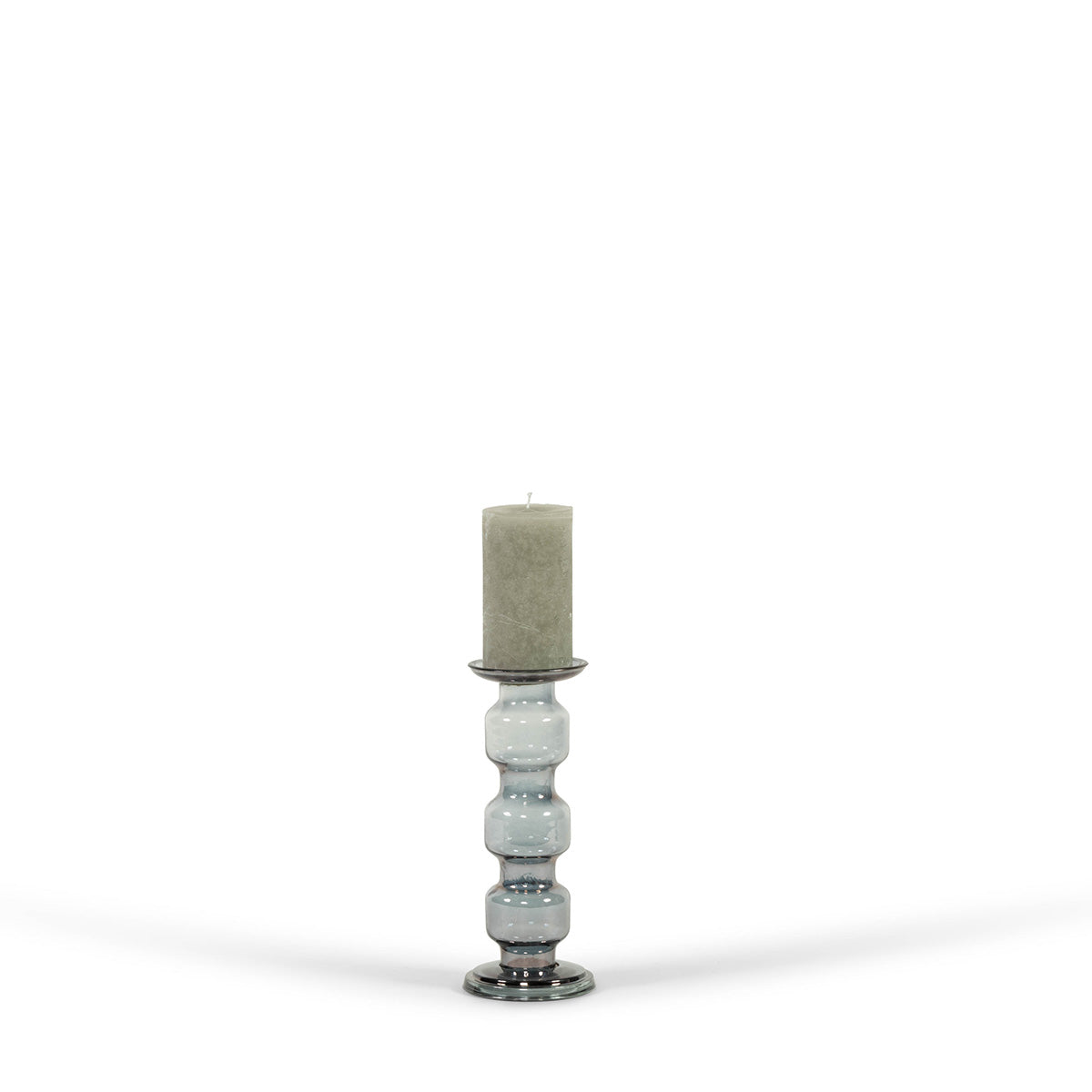 Glass chandelier rolls, grey luster no