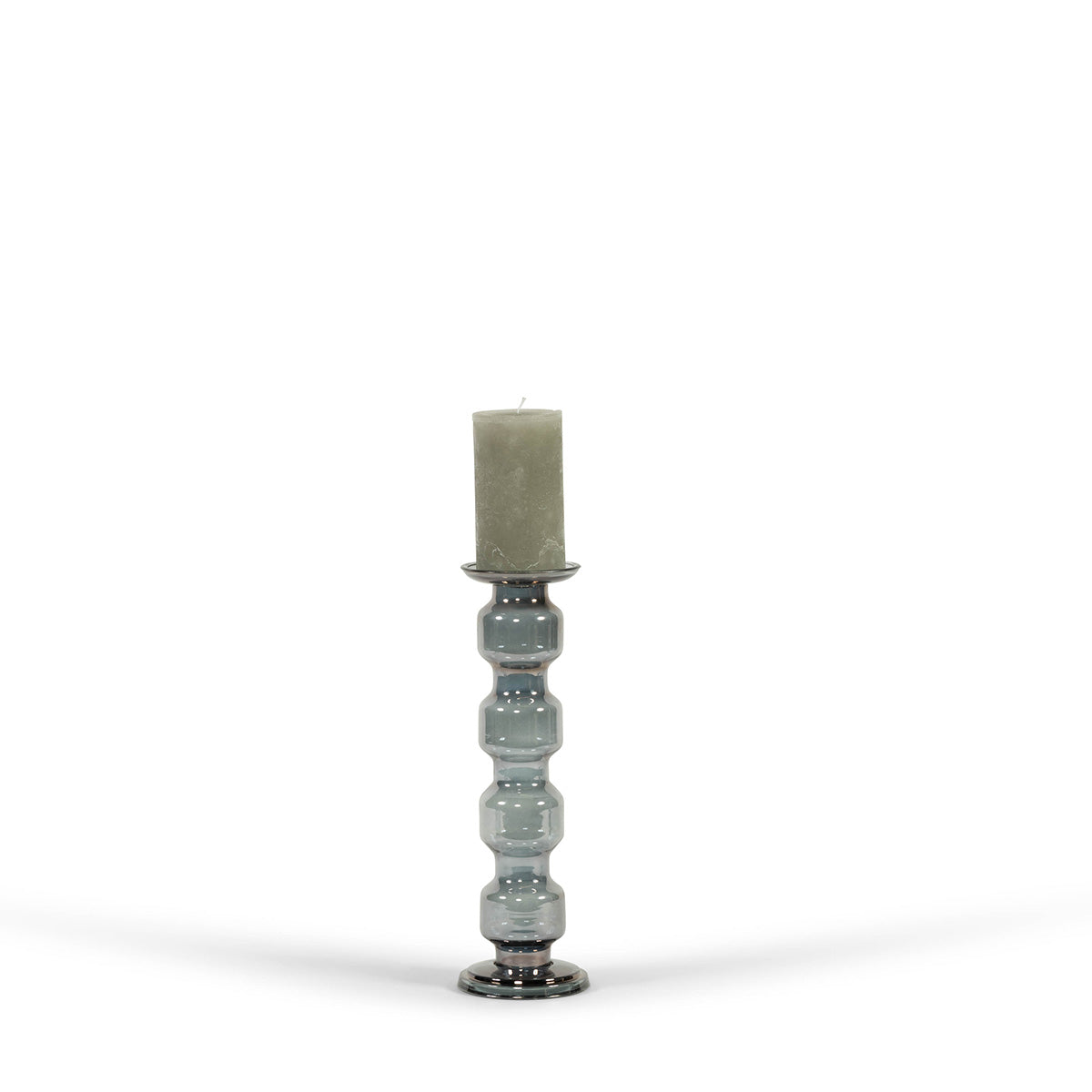 Glass chandelier rolls, grey luster no
