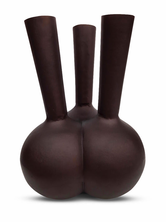 Bombyxx Toetervaas 3 Mouth Vase Brown/copper by Daro Home & Interior