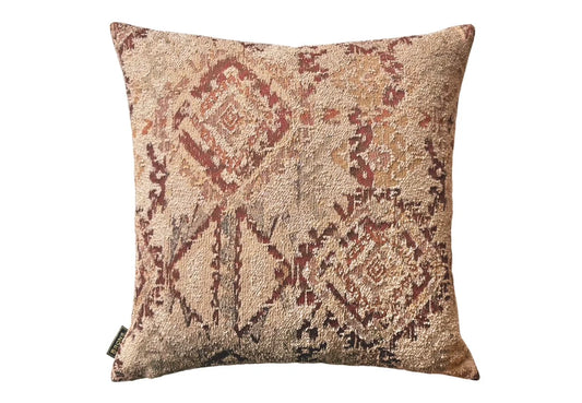 Luxe sierkussen Zize 50x50 beige & terracotta | Daro Interior
