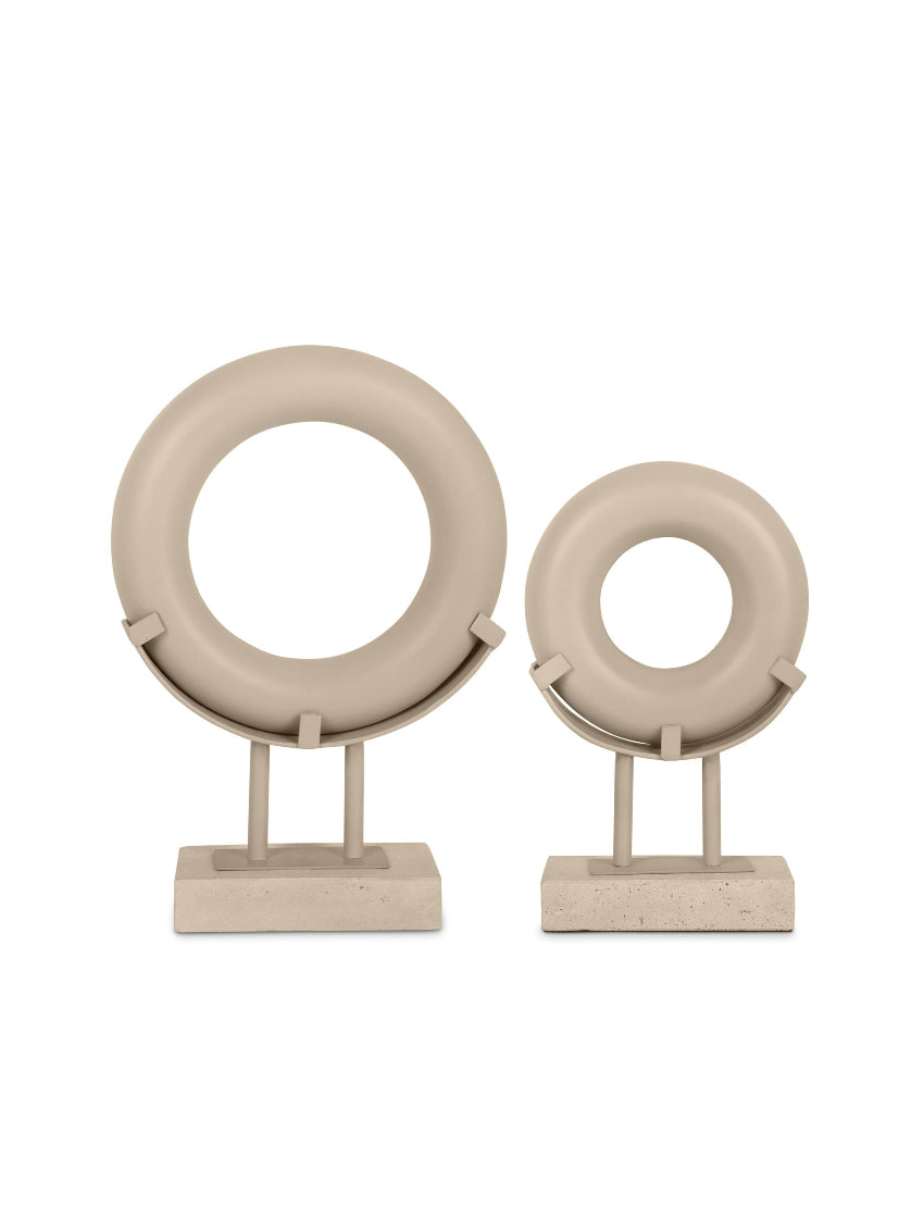 Bombyxx Enclave Ornament – Aluminium & Travertijn (2 Maten)