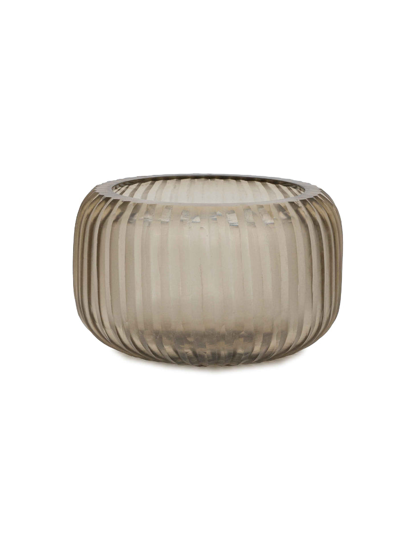 Bombyxx Luster Theelicht – Smoke Glas Windlicht