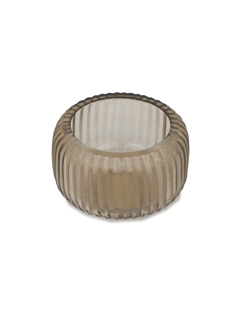 Bombyxx Luster Theelicht – Smoke Glas Windlicht