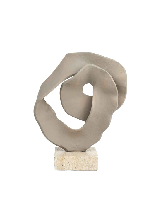 Bombyxx Luray Ornament Klein – Sand Aluminium & Travertijn