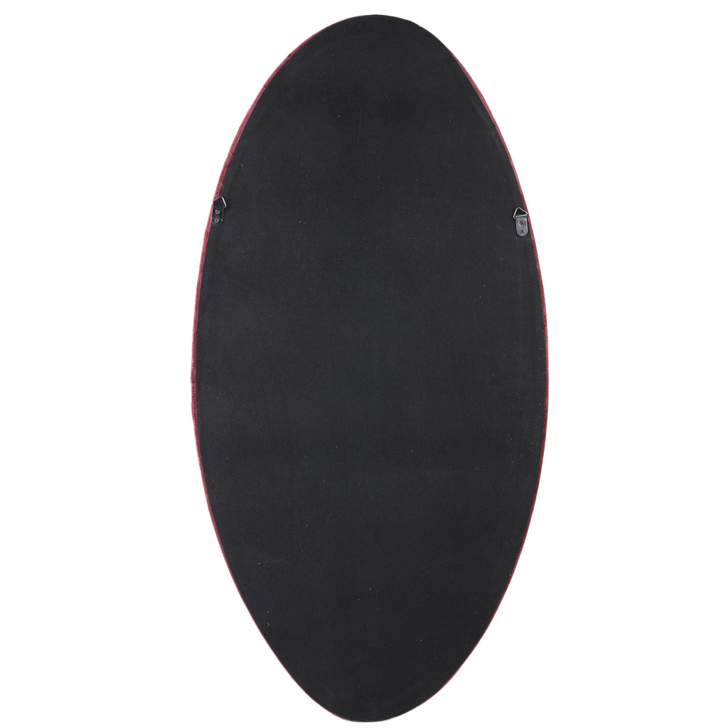 Don Burghundy velvet mirror organic oval L