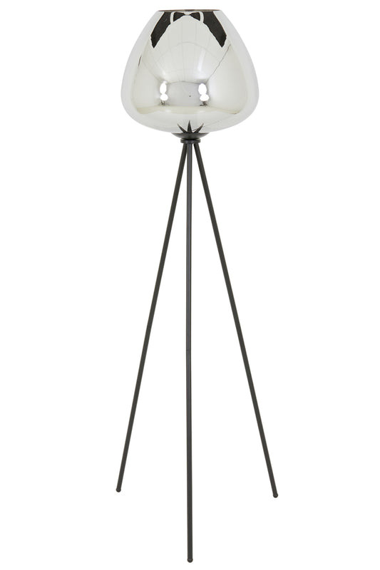 Floor lamp tripod Ã˜42x146 cm MAYSON glass smoked+matt black