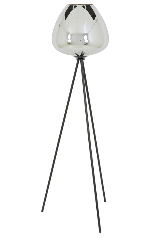 Floor lamp tripod Ã˜42x146 cm MAYSON glass smoked+matt black