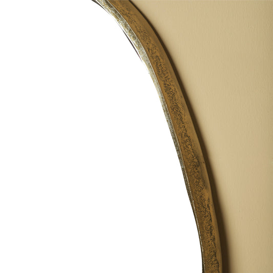 Limera Brass alu oval mirror irregular border