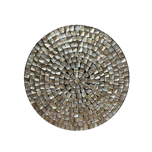 Nikael Bronze round poly shell bamboo wall panel S