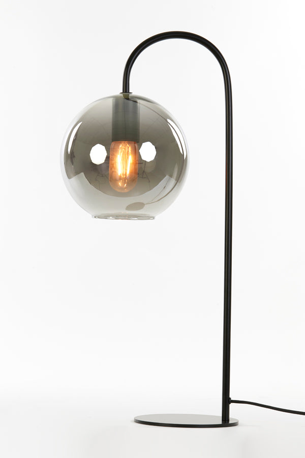 Table lamp 28x20x60 cm SUBAR matt black+smoked glass